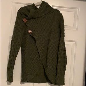 Forest Green Cowl Neck Sweater